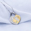 Full heart kids diamond couple pendant China wholesale 3