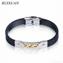 High-tech popular cilicone magnetic silica gel bangle & bracelat