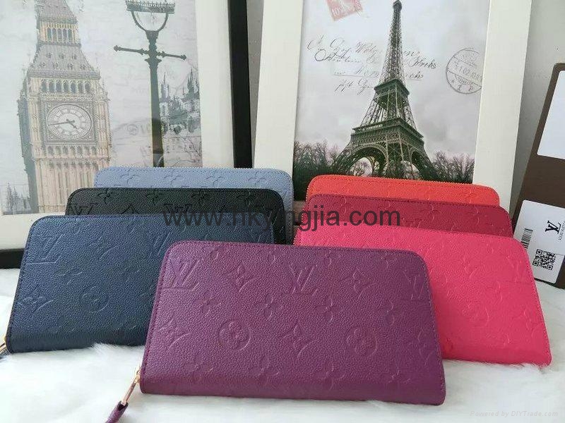 New               Leather Purse Diamond grain Leather Wallet