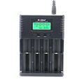 Soshine H4 4 slots LCD Li-ion/NiMH/ LiFePO4 Battery Charger for 18350 18650 1