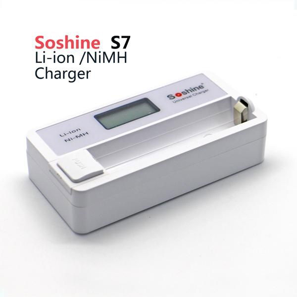 Soshine S7 Universal LCD battery charger for Li-ion 18650 18350 NiMH AA AAA 3