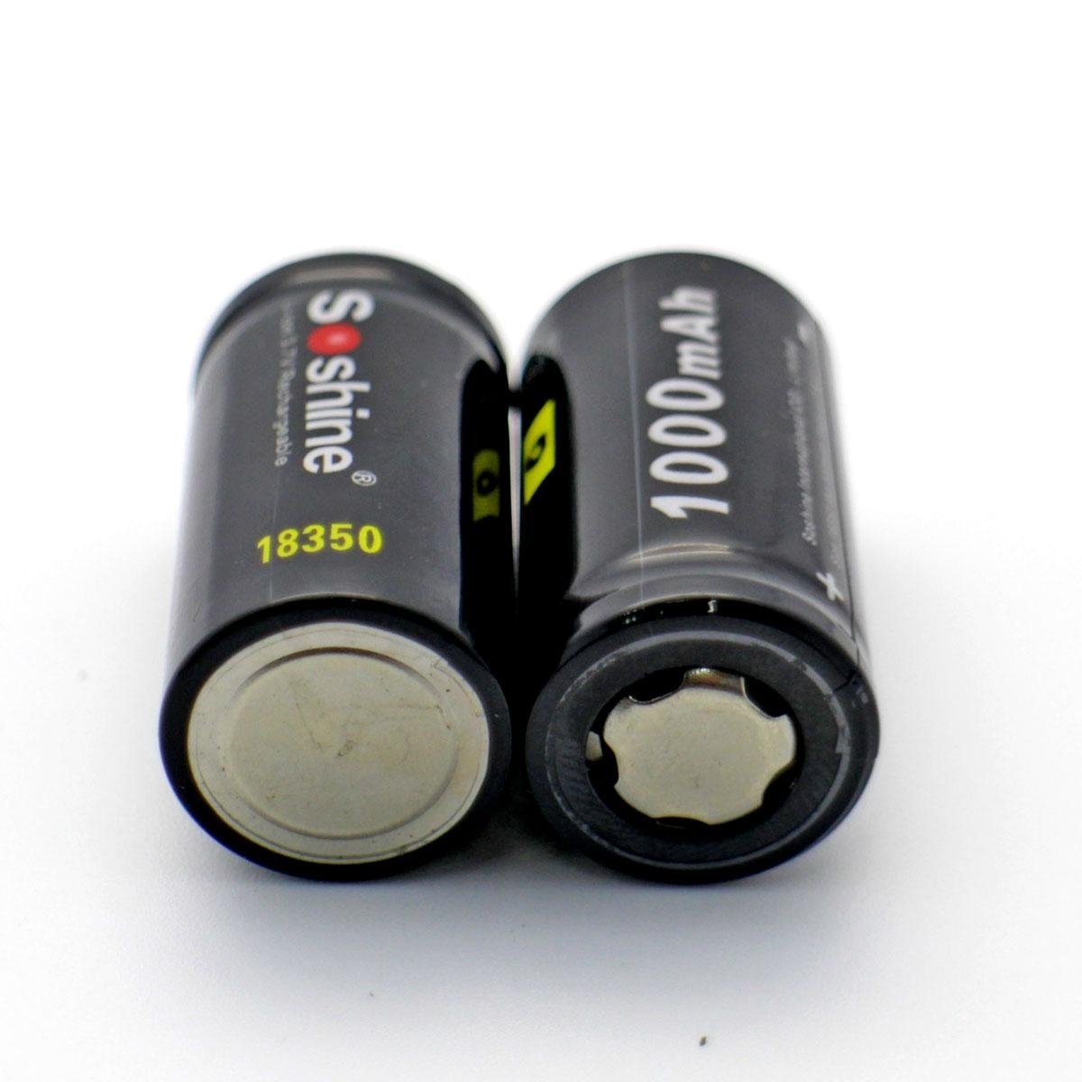 Soshine new 18350 IMR battery 3.7V 1000mAh rechargeable 18350 battery for ecigs 3