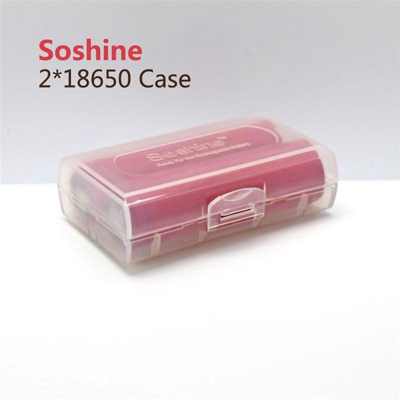 Clear color 2*18650 battery holder plastic case/2*18650 plastic battery case