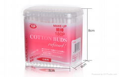 cotton swabs with paper sticker