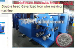 Double head Gavanized iron wire making machine