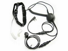 Noise cancelling soft throat vibration mic earphone