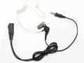 Air tube earpiece with PTT for two-way radio