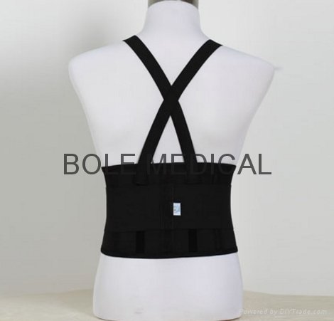  Suspenders Waist Lumbar Brace, Waist Back Belt with Plastic strap Support