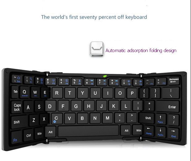 Mini universal folding aluminum bluetooth keyboard 3