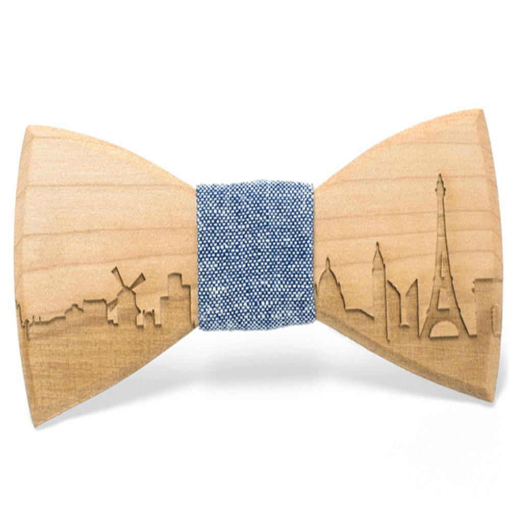 2019 Promotional Items Handmade wooden bow tie for man's suit 5