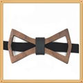 New Design fashion customized wooden bow tie for wedding 