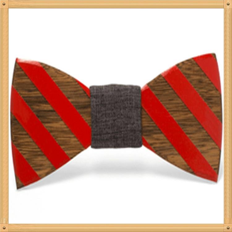 New Design fashion customized wooden bow tie for wedding  4