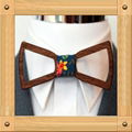 New Design fashion customized wooden bow tie for wedding 