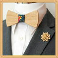 New Design fashion customized wooden bow tie for wedding 