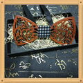 New Design fashion customized wooden bow tie for wedding 