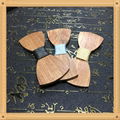 New Design fashion customized wooden bow tie for wedding 