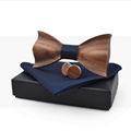 MBT217 New Design fashion 3D customized redwood wooden bow tie for wedding 