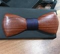 MBT216 New Design fashion 3D customized redwood wooden bow tie for wedding  5