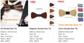 MBT216 New Design fashion 3D customized redwood wooden bow tie for wedding 