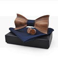 MBT5001 New Design fashion magnetic customized wooden bow tie for man's suit 10