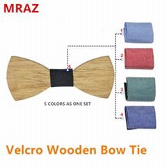 MBT5002 New Design fashion changeable customized wooden bow tie for man's suit