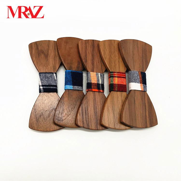 MBT5002 New Design fashion changeable customized wooden bow tie for man's suit 3