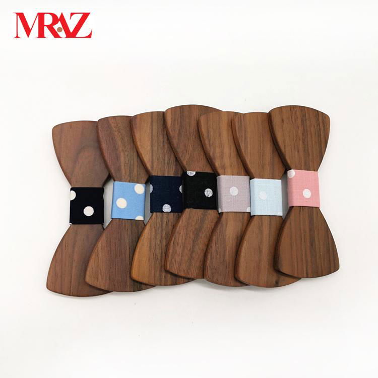 MBT5002 New Design fashion changeable customized wooden bow tie for man's suit 5