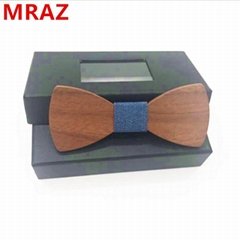 Discount fashion customized wooden bow tie for wedding