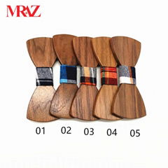 Discount fashion changeable customized wooden bow tie for man's suit