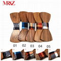 Discount fashion changeable customized wooden bow tie for man's suit 2