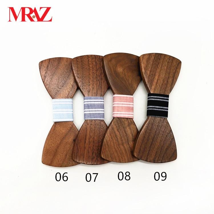 Discount fashion changeable customized wooden bow tie for man's suit 3