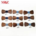 Discount fashion changeable customized wooden bow tie for man's suit