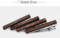 Fashion cheap handmade wooden metal tie clips for men