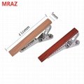 Fashion cheap handmade wooden metal tie clips for men 4