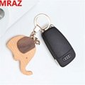 New Designs wooden metal keychain , wooden elephant toys for zoo
