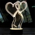 Creative Valentine's Day Gifts Wooden 3D led desk lamp Night Light