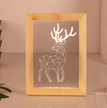 Valentine's Day Gifts Wooden 3D led Photo Frame desk lamp Night Light