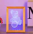 Valentine's Day Gifts Wooden 3D led Photo Frame desk lamp Night Light