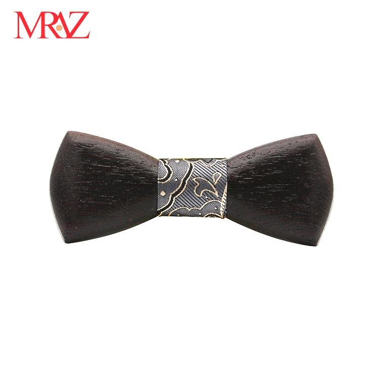 MBT220 business gifts fashion 3D customized checkenwood wooden bow tie for man 4