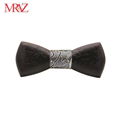 MBT220 business gifts fashion 3D customized checkenwood wooden bow tie for man