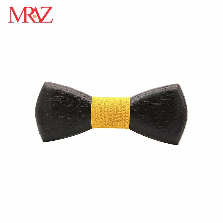 MBT220 business gifts fashion 3D customized checkenwood wooden bow tie for man