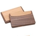 walnut wood Wooden business name card case holder