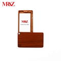 Wooden business name card case holder