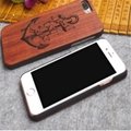  Popular laser design wooden mobile phone case holder 