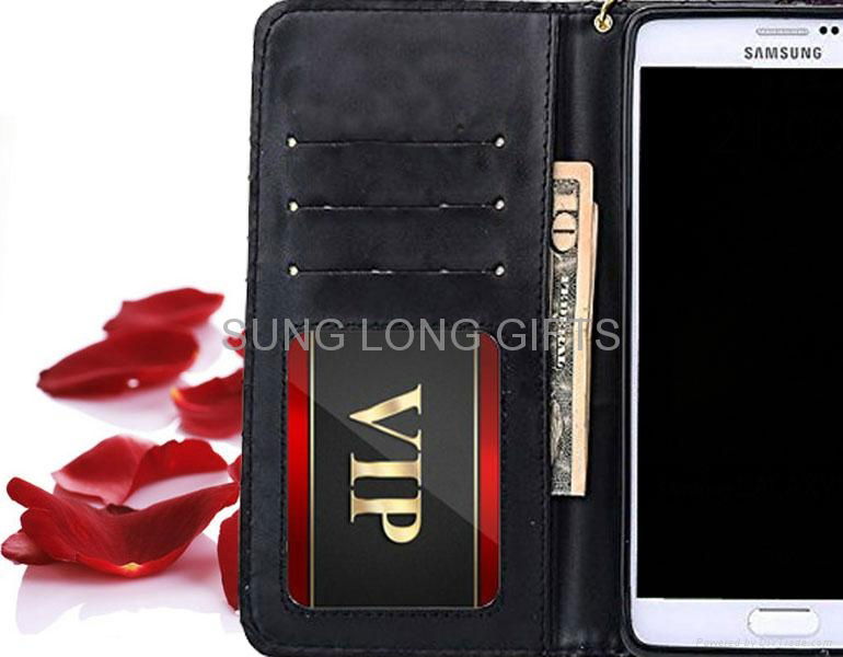  Wristlet Case Plaid Design Flip Stand Folio PU Leather Case and Wallet Cover 4