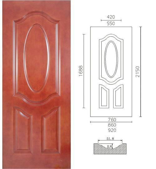 MDF&HDF molded veneer door skin 2