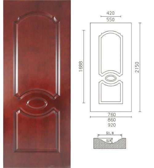 MDF&HDF molded veneer door skin 3