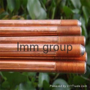 strong conductivity copper plated steel ground rod for railway systems