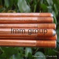 strong conductivity copper plated steel ground rod for railway systems
