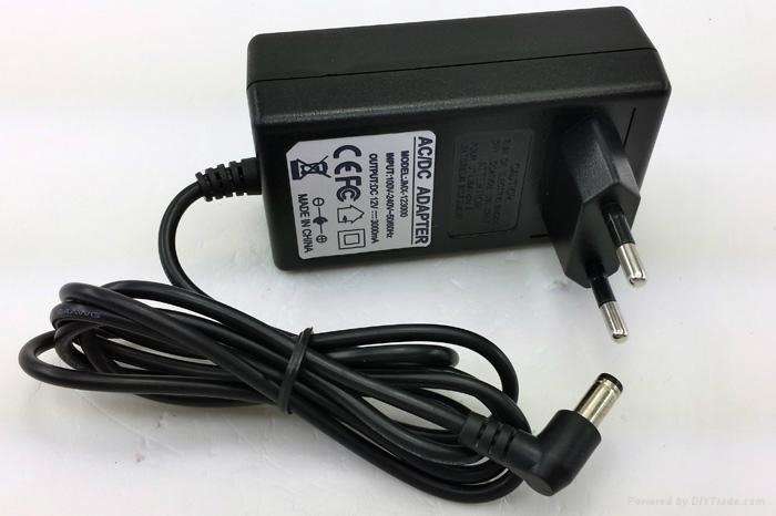 12V 3A -5521 Elbow wall plug power adapter 12v3a power supply